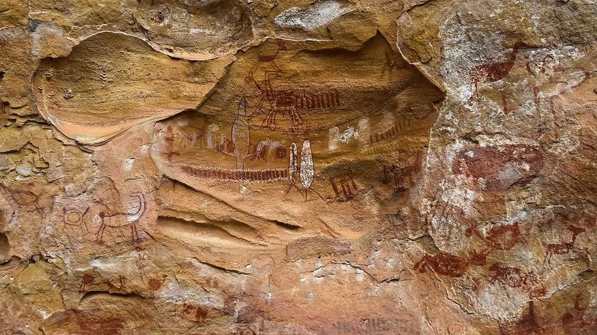 Les peintures rupestres de Pedra Furada, au Brésil, sont datées de plus de 35 000 ans.