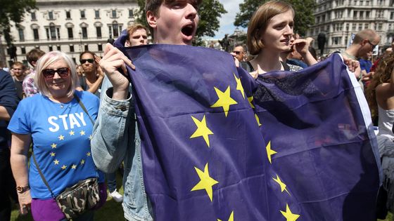 Des manifestants pro-européens défilent contre le Brexit en juillet 2016. ©Reuters - Neil Hall
