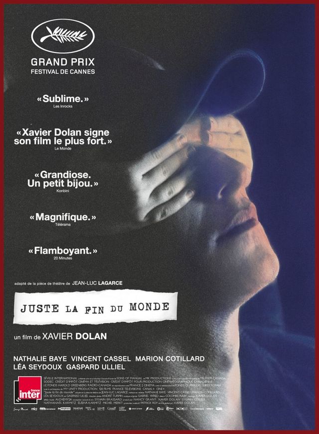 Affiche du film de Xavier Dolan "Juste la fin du monde