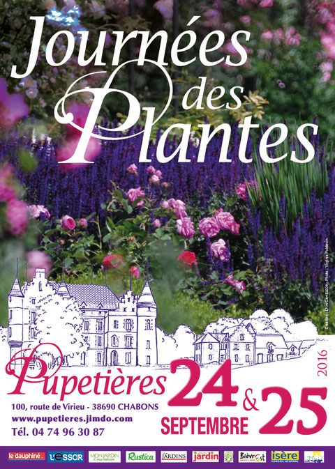 Affiche des Journées des plantes à Pupetières ce samedi et dimanche 24 et 25 septembre 2016