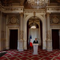 French President Francois Hollande delivers a statement after a defence council at the Elysee Palace in Paris, France, July 22, 2016 following last week's deadly truck attack in Nice.