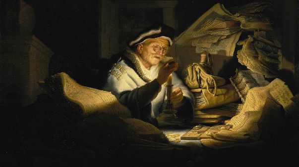 Rembrandt (1606-1669) Parabole de l’homme riche - 1627 - Huile sur bois - 31,9 x 42,5 cm Berlin, Staatliche Museen zu Berlin, Gemäldegalerie © bpk / Gemäldegalerie, SMB / Jörg P. Anders