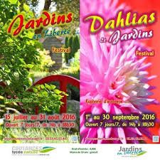 Affiche du 21ème festival Dahlias et Jardins au lycée nature de Coutances (Manche)