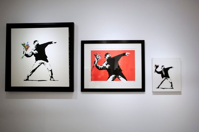 Aperçu de l'exposition "Guerre, Capitalisme et liberté" de l'artiste Banksy