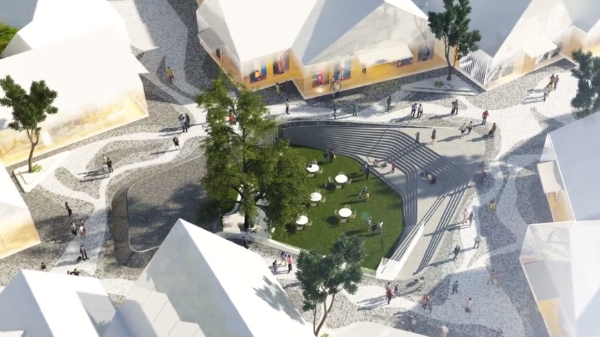 C'est l'architecte italien Gianni Ranaulo qui a travaillé sur The Village. "Un concept qui allie mémoire et modernité" selon lui.