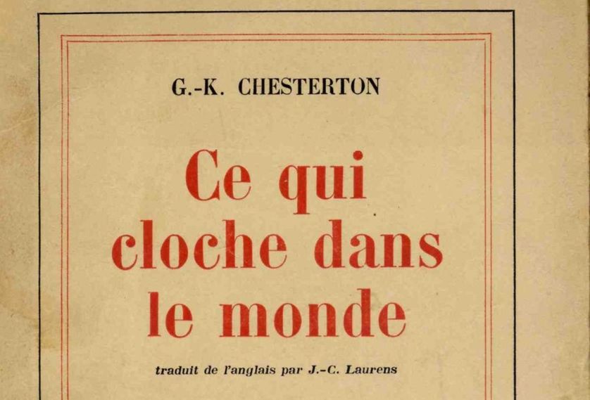 Ce qui cloche dans le monde, couverture de l'essai de Chesterton