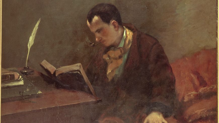 COURBET Gustave (1819-1877) Portrait de Baudelaire, Montpellier, musée Fabre