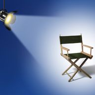 Chaise et projecteur