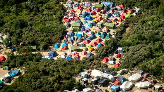Vue aérienne de la jungle de Calais ©AFP - Philippe Huguen