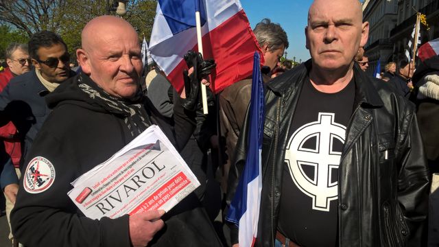 Sympathisants nationalistes soutiens de Jean-Marie Le Pen le 1er mai