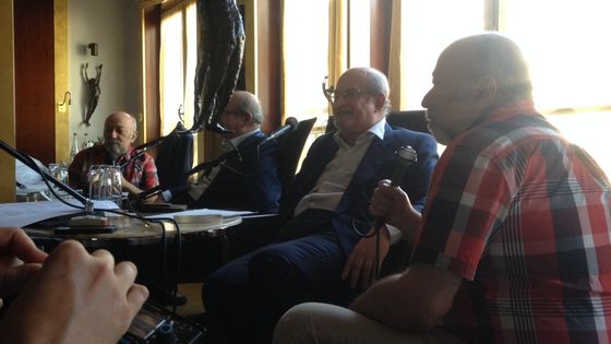 Salman Rushdie et Michel Zlotowski ©Radio France - Avril Ventura