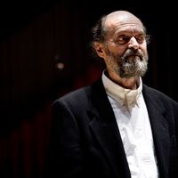 Arvo Pärt à Copenhague lors d'un concert avec l'Orchestre symphonique national du Danemark en 2008