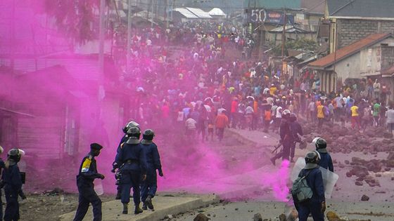 Kinshasa, la capitale de la République démocratique du Congo, à feu et à sang hier, après une manifestation de l'opposition, durement réprimée ©AFP - Mustafa MULOPWE