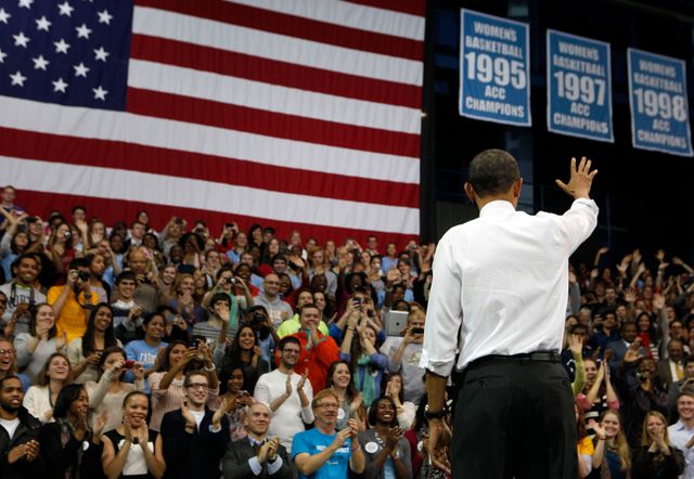 USA : Obama en meeting en 2012 sur le coût des études