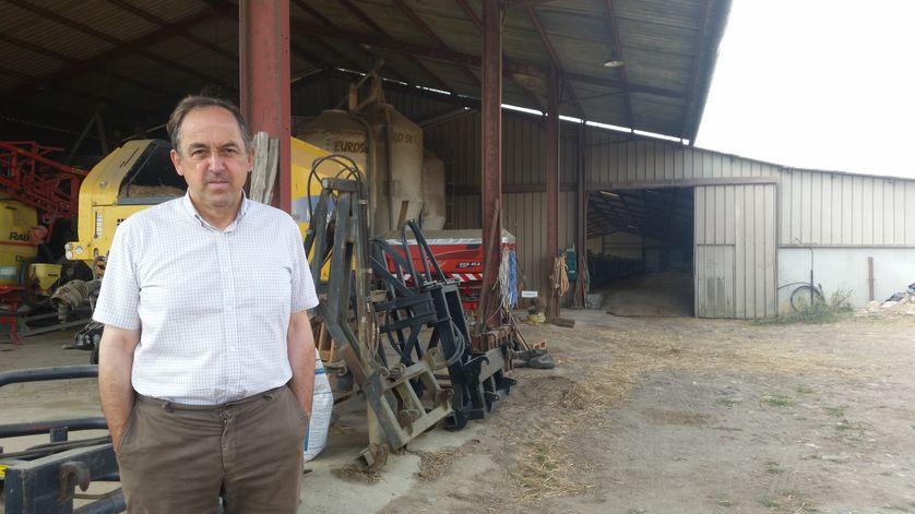 Robert Chaze, président de la Chambre d'Agriculture de l'Indre, dans son exploitation.