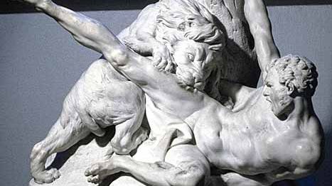 Milon de Crotone, 1754, par Falconet, Etienne-Maurice.