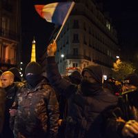 Manifestation de policiers dans les rues de Paris le 20 octobre 2016