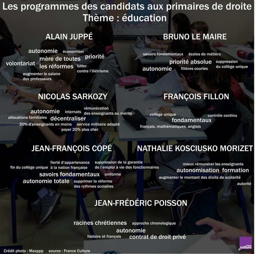 Les programmes des candidats aux primaires