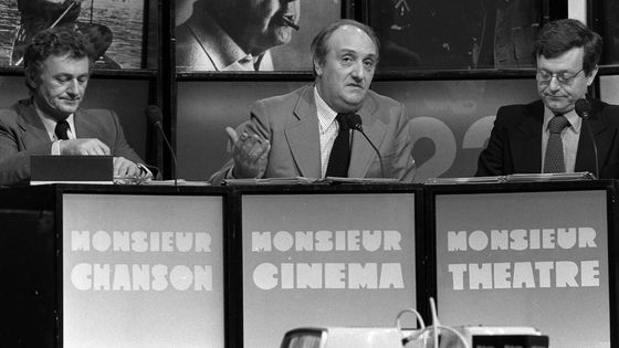Pierre Tchernia dans l'émission "Monsieur Cinéma" en 1977 ©Sipa - ZIHNIOGLU