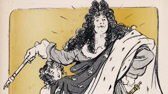 Louis XIV "L'histoire, c'est moi !", caricature d'Emmanuel Barcet ©Sipa - Mary Evans