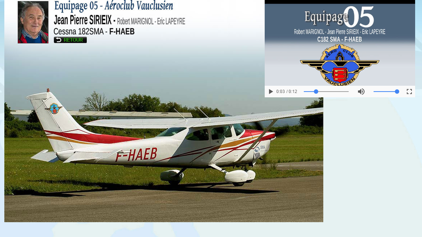 Equipage de l'Aéroclub vauclusien