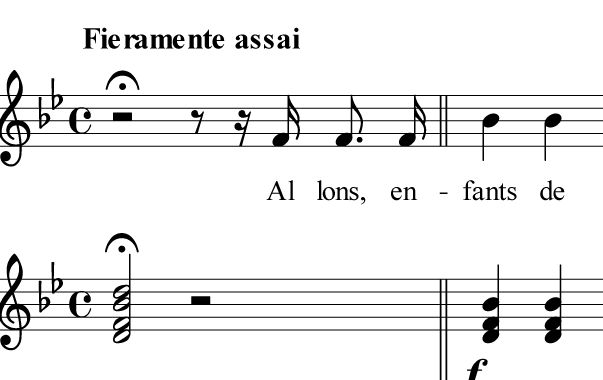 Premières notes de La Marseillaise