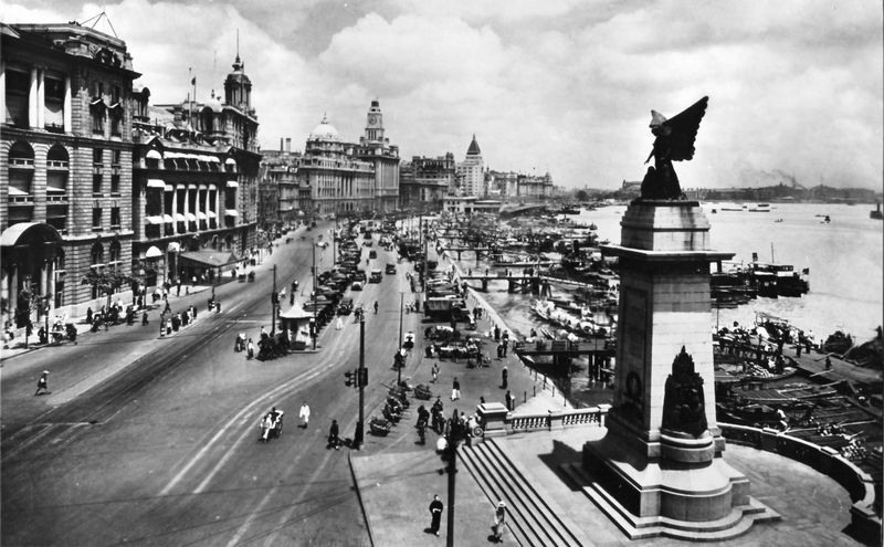 Le Bund en 1928, Shanghai