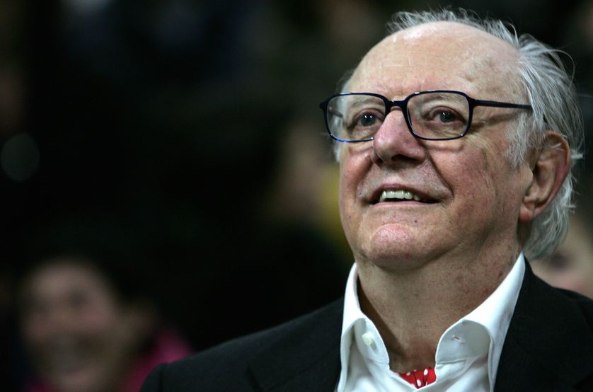 L'écrivain et dramaturge Dario Fo lors de la célébration de son 80ème anniversaire à Milan en 2006