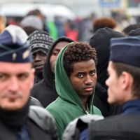 Evacuation de la "jungle" de Calais le 24 octobre 2016