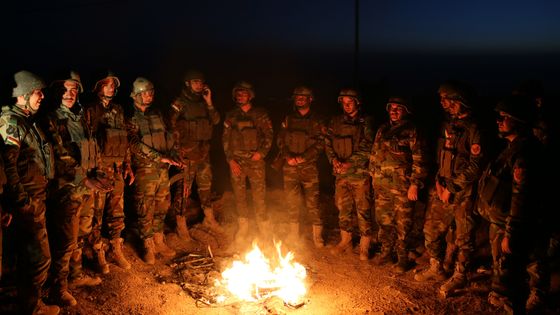 Combattants peshmergas dans l'attente de l'offensive sur Mossoul - Yunus Keles / ANADOLU AGENCY