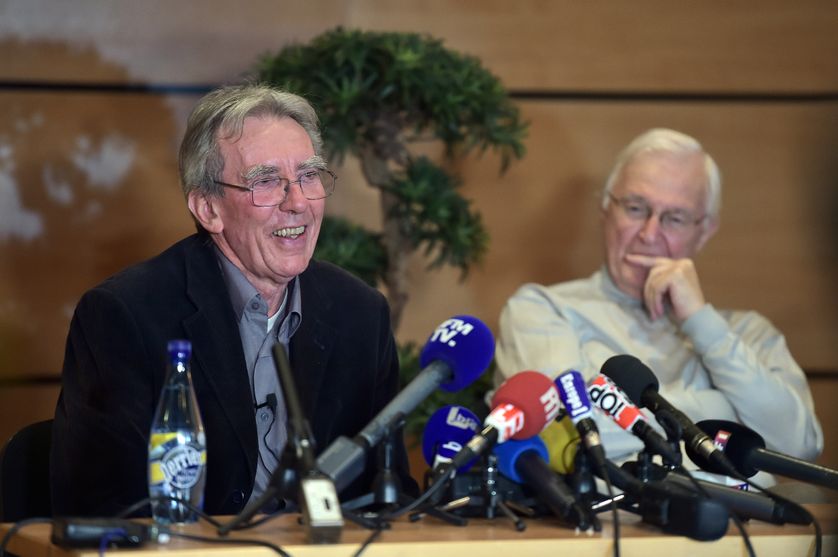 Jean-Pierre Sauvage, lors d'une conférence de presse à l'université de Strasbourg, mercredi 5 octobre.