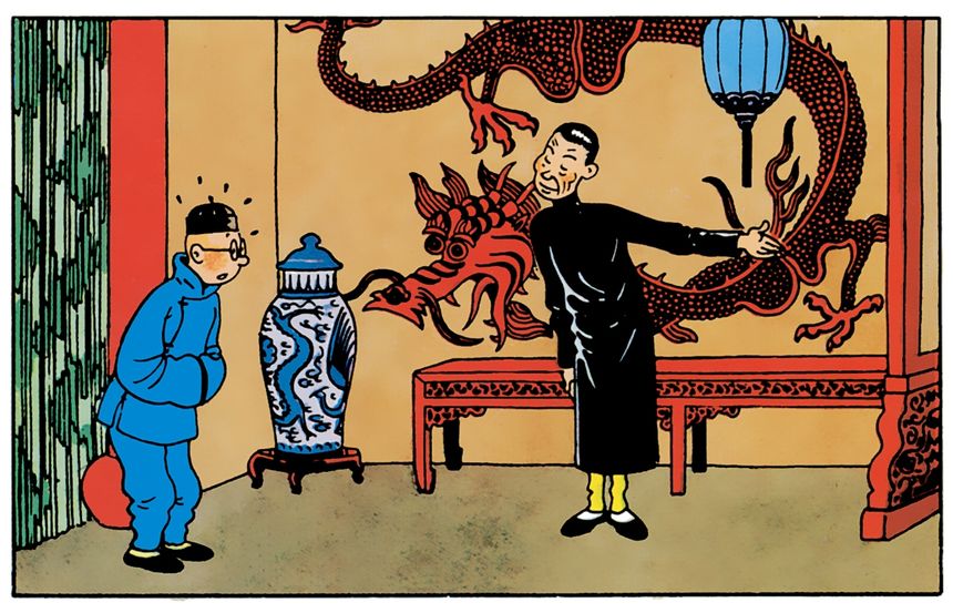 La fumerie d'opium "Le Lotus bleu", qui appartient au trafiquant japonais Mitsuhirato