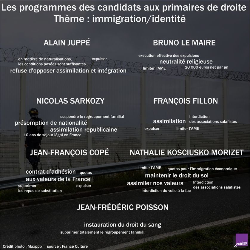 Les programmes des candidats aux primaires de droite