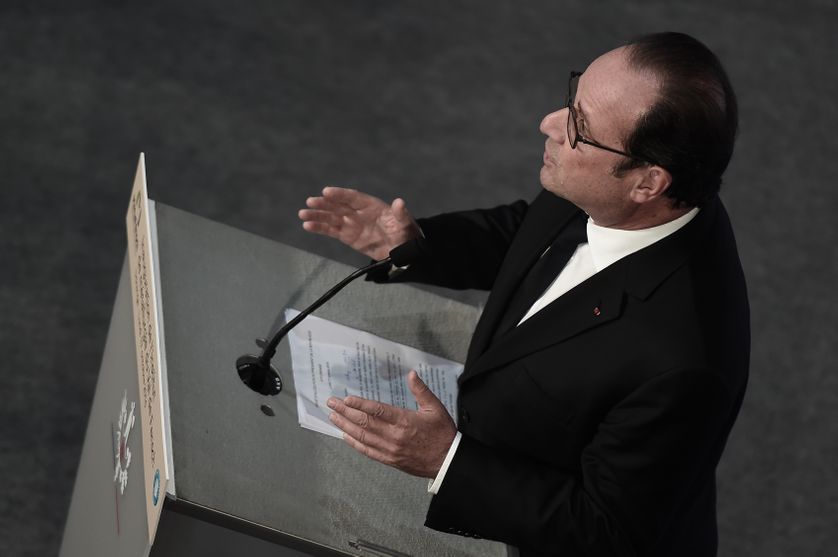 François Hollande le 17 octobre 2016 à Florange