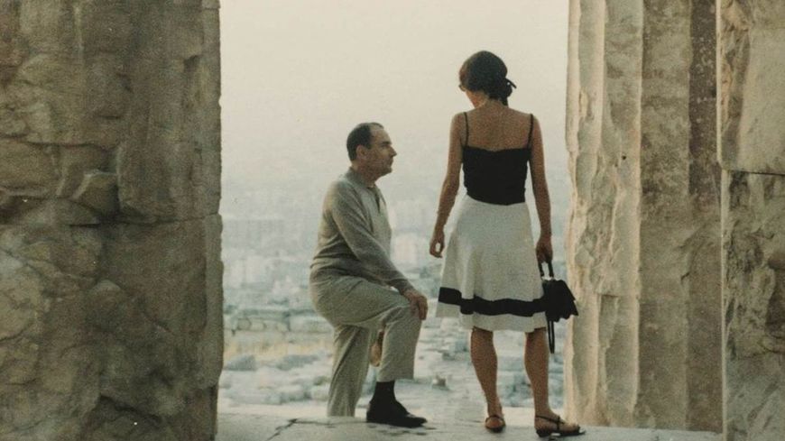 François Mitterrand et Anne Pïngeot à l'Acropole vers 1970.