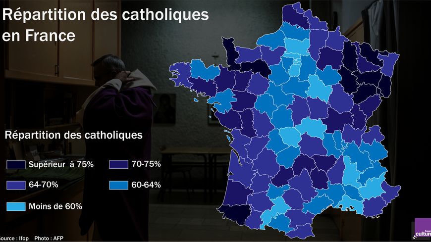 Répartition des catholiques en France