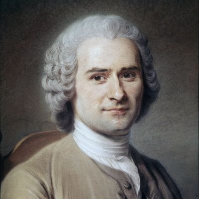 Portrait de Jean Jacques Rousseau, pastel sur papier de Maurice Quentin Delatour, Musee Antoine Lecuyer, France .