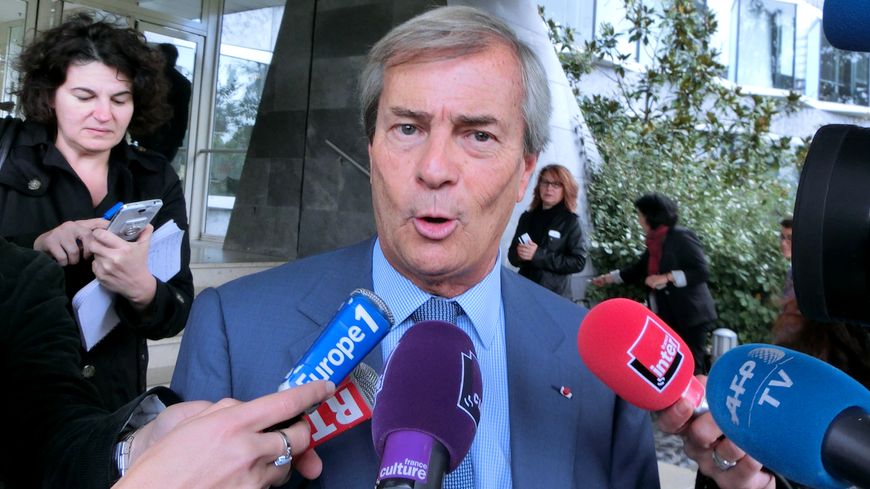 Vincent Bolloré à sa sortie du CSA le 24 septembre 2015