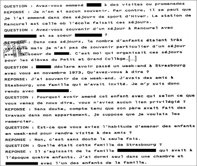 Extrait du procès-verbal de Monseigneur di Falco