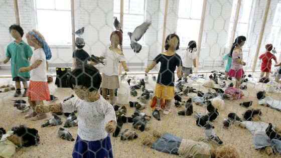 "Flying Rats" de Kader Attia en 2007 à New-York ©AFP - DON EMMERT