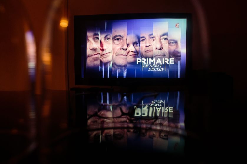 Capture d'écran du troisième débat de la primaire à droite sur France 2