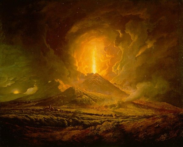 Joseph Wright of Derby, Éruption du Vésuve vue depuis Portici,