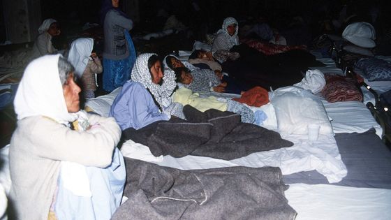 Habitantes d'Halabja pendant le bombardement à l'arme chimique ©Sipa - OZTURK RAMAZAN