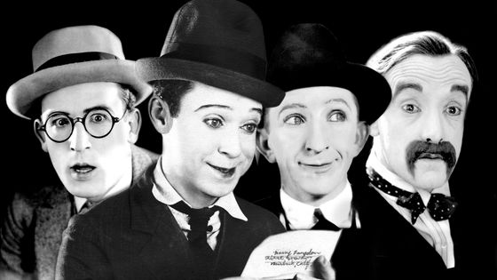 (de gauche à droite) : Harold Lloyd, Harry Langdon, Larry Semon, Snub Pollard - © Lobster Films 2016