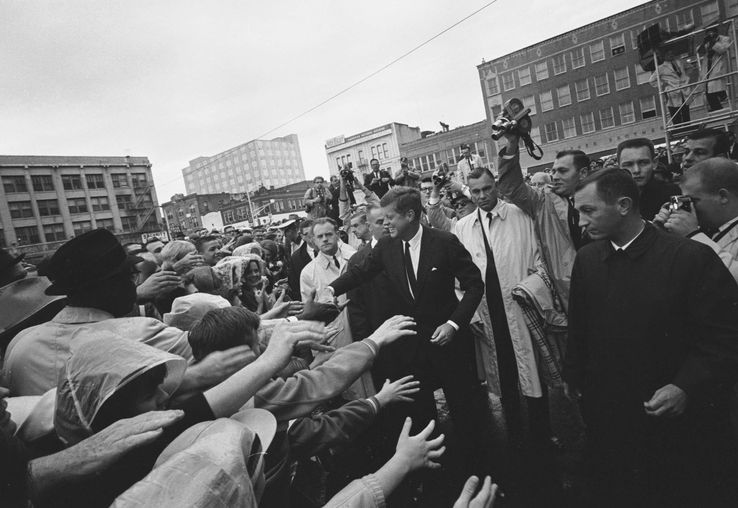 Le président John F. Kennedy en déplacement le 22 novembre 1963 à Fort Worth au Texas
