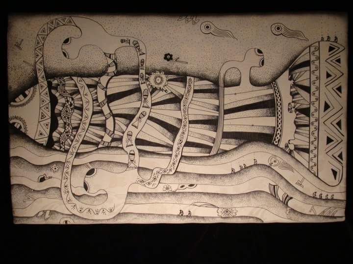 Jonas / acrylique sur sommier - expo Jonas Paris 15e - 2012