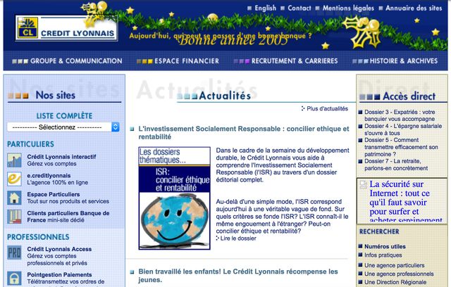 Le Crédit Lyonnais, en 2005