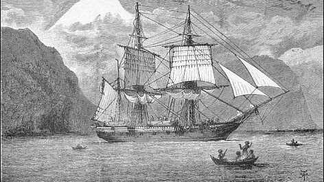 HMS Beagle dans le détroit de Magellan - Creative Commons