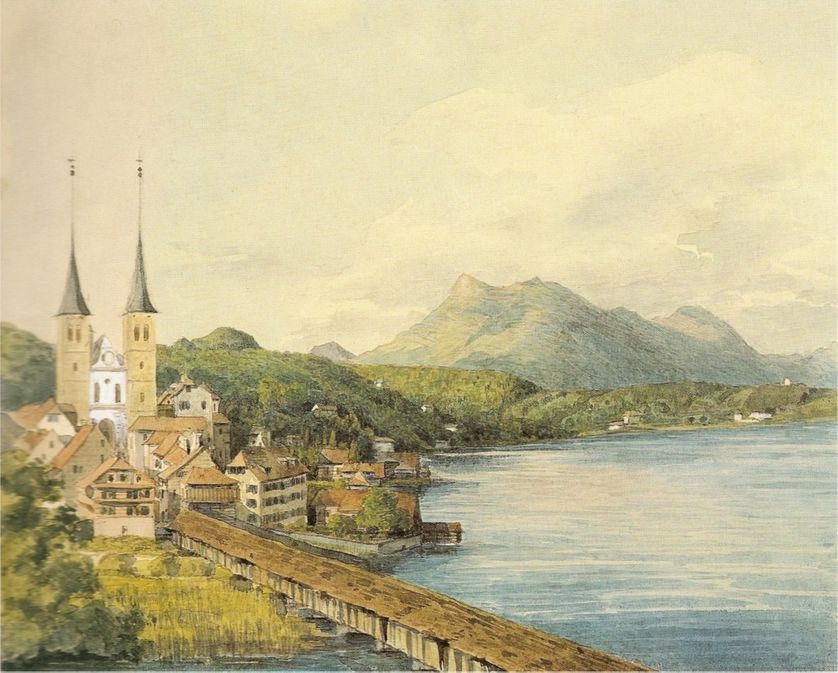 Une vue de Lucerne par Felix Mendelssohn