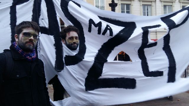 Touche pas ma Zep à la manifestation du jeudi 17 novembre à Paris